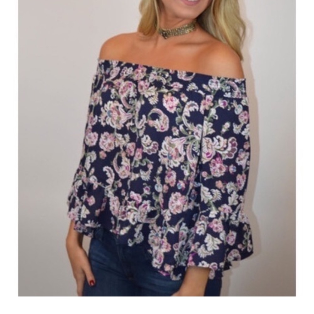 Jack by BB Dakota floral Off the Shoulder top